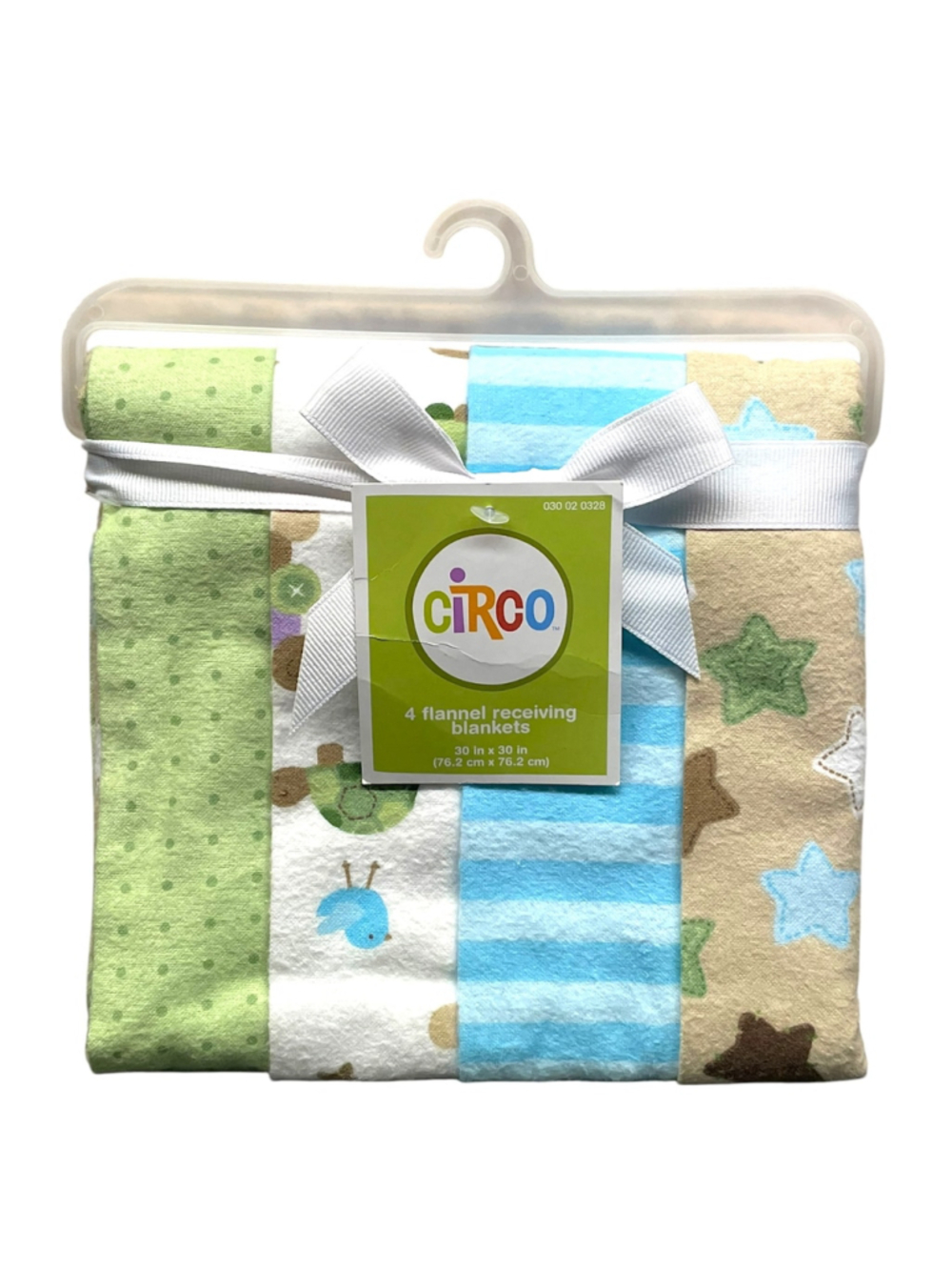 Circo Natural Chomps Flannel Baby Receiving Blankets Retired Pack of 4 NEW